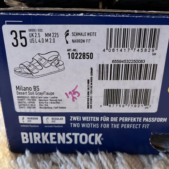 Birkenstock Milano "Desert Soil Gray/Taupe" Camo Size EU 35/US 4-4.5 Narrow Fit - Picture 8 of 8